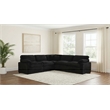 Pemberly Row 5-piece Fabric Modular Power Reclining Sectional in Black