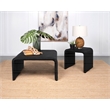Pemberly Row 2-piece Woven Rattan Coffee and End Table Set in Black