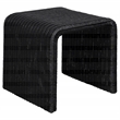 Pemberly Row 2-piece Woven Rattan Coffee and End Table Set in Black