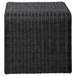 Pemberly Row 2-piece Woven Rattan Coffee and End Table Set in Black