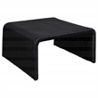 Pemberly Row 2-piece Woven Rattan Coffee and End Table Set in Black