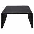 Pemberly Row 2-piece Woven Rattan Coffee and End Table Set in Black