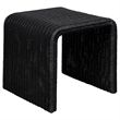 Pemberly Row 3-piece Woven Rattan Coffee and End Table Set in Black