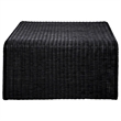 Pemberly Row 3-piece Woven Rattan Coffee and End Table Set in Black