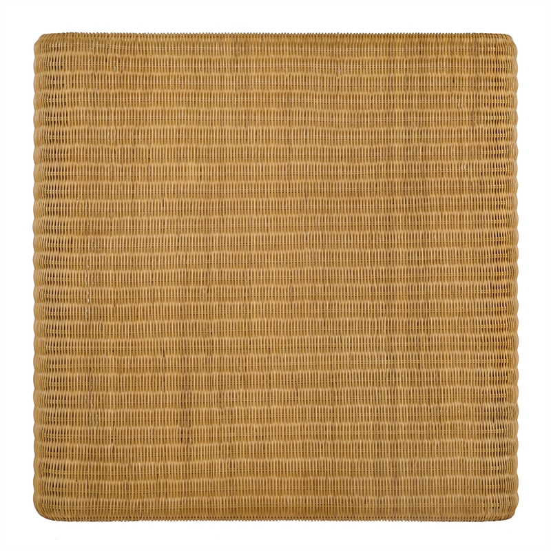 Pemberly Row 2-piece Woven Rattan Coffee and End Table Set in Natural