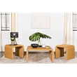 Pemberly Row 3-piece Woven Rattan Coffee and End Table Set in Natural