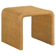 Pemberly Row 3-piece Woven Rattan Coffee and End Table Set in Natural