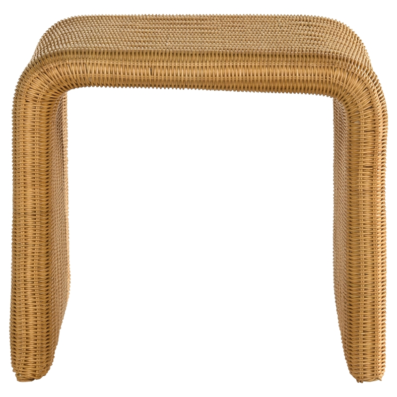 Pemberly Row 3-piece Woven Rattan Coffee and End Table Set in Natural