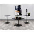 Pemberly Row 3-piece Round Glass Top Coffee and End Table Set in Black