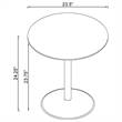 Pemberly Row 3-piece Round Glass Top Coffee and End Table Set in Black