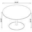 Pemberly Row 3-piece Round Glass Top Coffee and End Table Set in Black