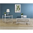 Pemberly Row 2-piece Square Coffee and End Table Set in Chrome