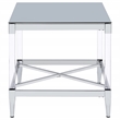 Pemberly Row 2-piece Square Coffee and End Table Set in Chrome