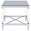 Pemberly Row 2-piece Square Coffee and End Table Set in Chrome