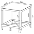 Pemberly Row 2-piece Square Coffee and End Table Set in Chrome