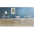 Pemberly Row 3-piece Square Coffee and End Table Set in Chrome