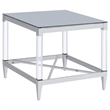 Pemberly Row 3-piece Square Coffee and End Table Set in Chrome