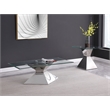 Pemberly Row 2-piece Rectangular Coffee and End Table Set in Chrome