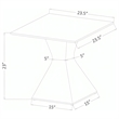 Pemberly Row 2-piece Rectangular Coffee and End Table Set in Chrome