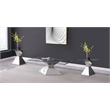 Pemberly Row 3-piece Rectangular Coffee and End Table Set in Chrome