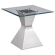 Pemberly Row 3-piece Rectangular Coffee and End Table Set in Chrome