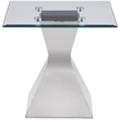 Pemberly Row 3-piece Rectangular Coffee and End Table Set in Chrome