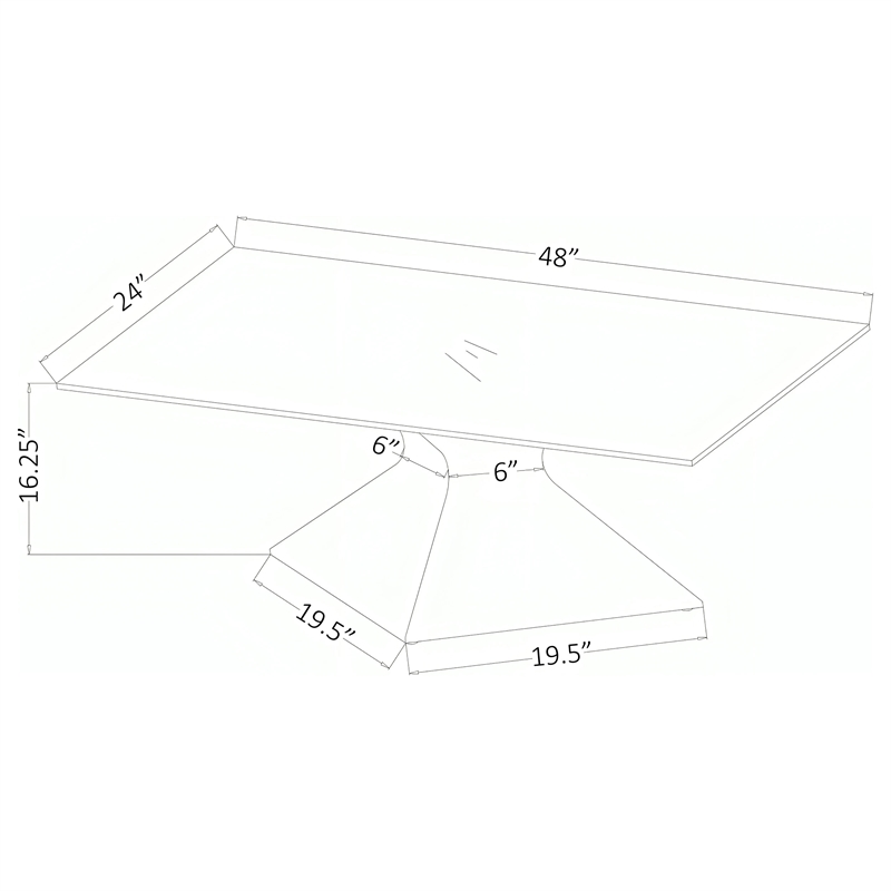 Pemberly Row Rectangular Glass Top Stainless Steel Coffee Table in Chrome
