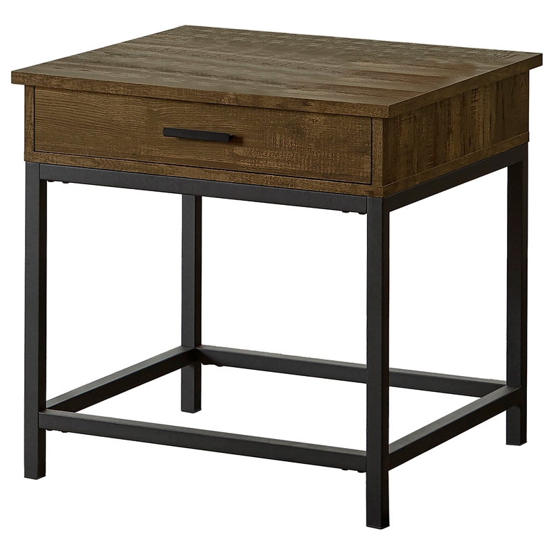 Pemberly Row 2-piece Lift Top Coffee and End Table Set in Brown Oak