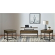 Pemberly Row 3-piece Lift Top Coffee and End Table Set in Brown Oak