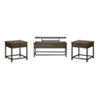 Pemberly Row 3-piece Lift Top Coffee and End Table Set in Brown Oak
