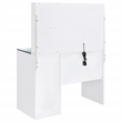 Pemberly Row 2-drawer Vanity Set with LED Mirror in White High Gloss