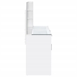 Pemberly Row 2-drawer Vanity Set with LED Mirror in White High Gloss