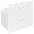 Pemberly Row 2-drawer Vanity Set with LED Mirror in White High Gloss