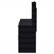 Pemberly Row 2-drawer Vanity Set with LED Mirror in Black High Gloss