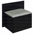 Pemberly Row 2-drawer Vanity Set with LED Mirror in Black High Gloss