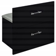 Pemberly Row 2-drawer Vanity Set with LED Mirror in Black High Gloss