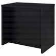 Pemberly Row 12-Bottle Engineered Wood Freestanding Home Bar in Black