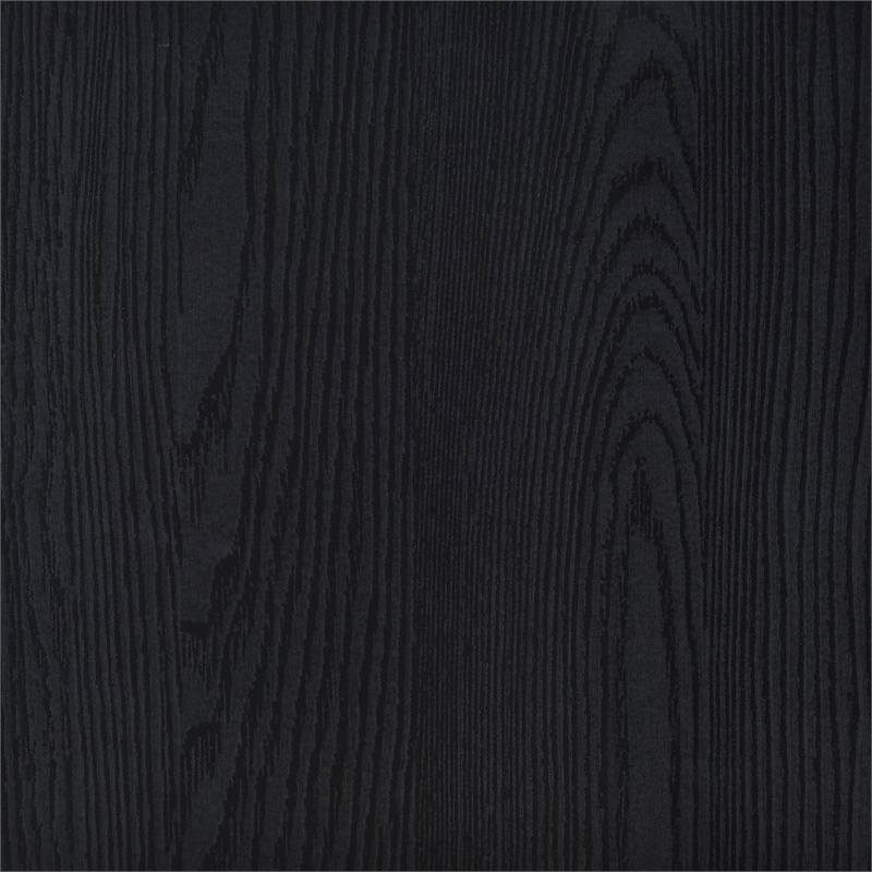 Pemberly Row 12-Bottle Engineered Wood Freestanding Home Bar in Black