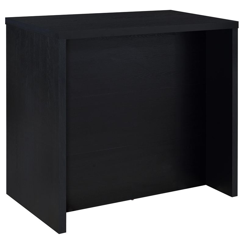 Pemberly Row 12-Bottle Engineered Wood Freestanding Home Bar in Black