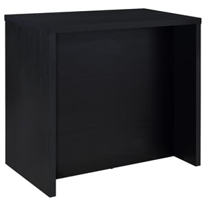 Pemberly Row 12-Bottle Engineered Wood Freestanding Home Bar in Black