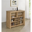 Pemberly Row 12-Bottle Engineered Wood Freestanding Home Bar in Mango