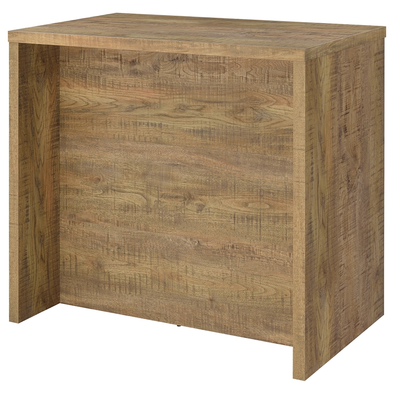 Pemberly Row 12-Bottle Engineered Wood Freestanding Home Bar in Mango