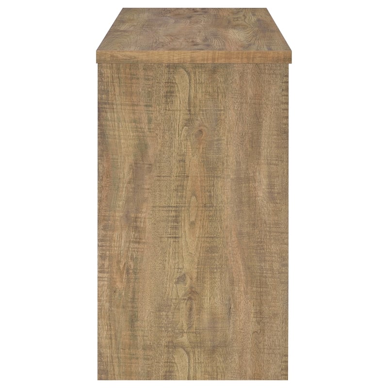 Pemberly Row 12-Bottle Engineered Wood Freestanding Home Bar in Mango