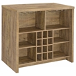 Pemberly Row 12-Bottle Engineered Wood Freestanding Home Bar in Mango