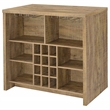 Pemberly Row 12-Bottle Engineered Wood Freestanding Home Bar in Mango