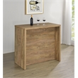 Pemberly Row 12-Bottle Engineered Wood Freestanding Home Bar in Mango