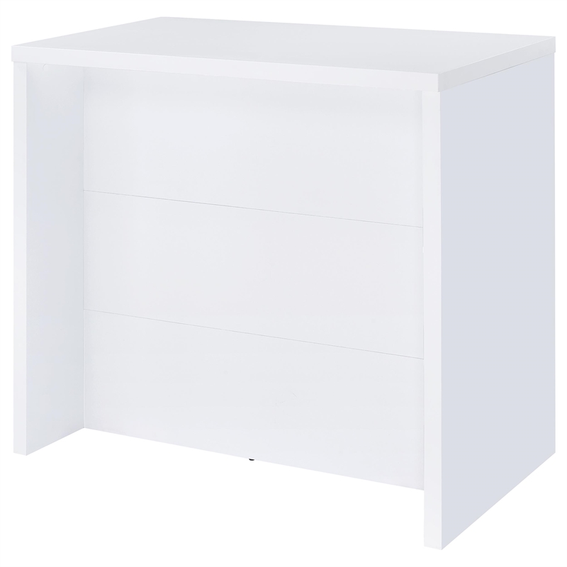 Pemberly Row 12-Bottle Engineered Wood Freestanding Home Bar in White