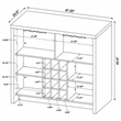 Pemberly Row 12-Bottle Engineered Wood Freestanding Home Bar in White