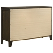 Pemberly Row 6-drawer Rubberwood Dresser Cabinet in Dark Cocoa