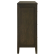 Pemberly Row 6-drawer Rubberwood Dresser Cabinet in Dark Cocoa